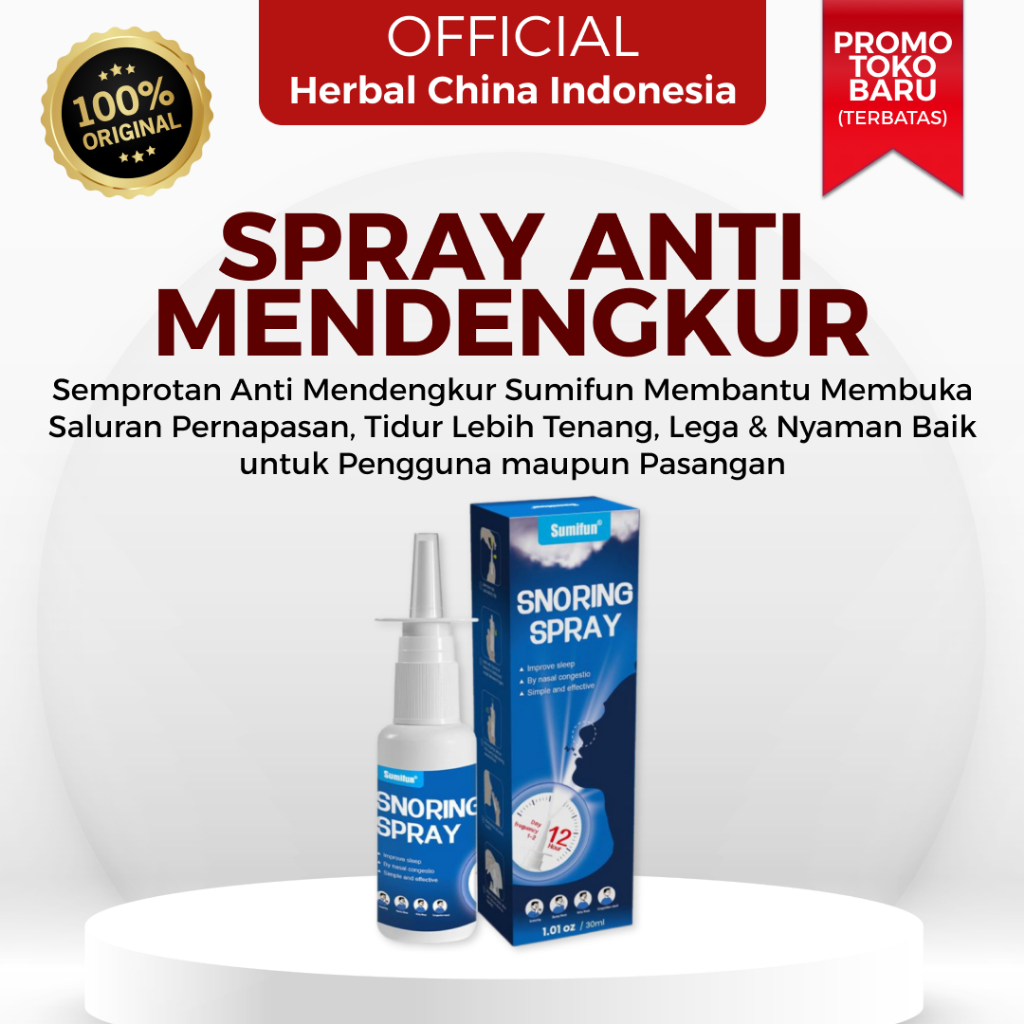Spray Anti Mendengkur Sumifun 30ml - Anti Snoring Spray Semprotan Anti Ngorok Tidur Nyaman Lelap Pel