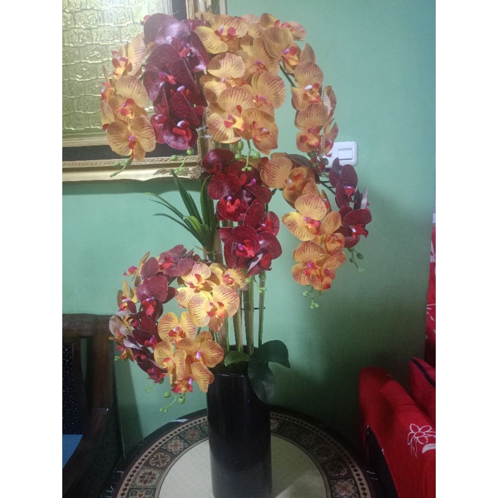 Anggrek Latex Premium Jumbo plus vas Bunga