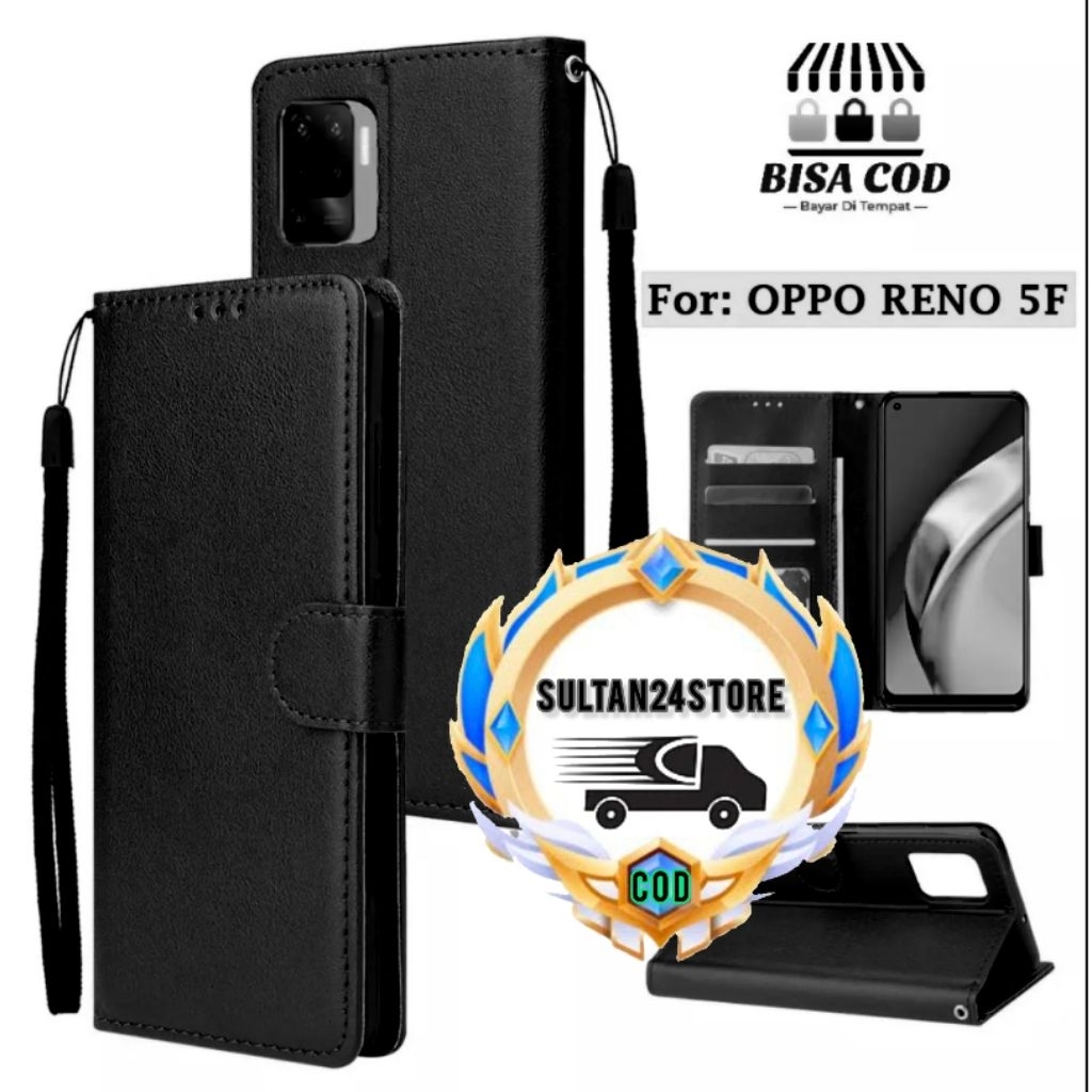 Case Dompet Case Leather Flip For OPPO RENO 5F