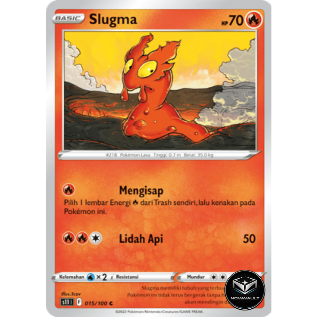 Slugma (C) - 015/100 - Neraka Sirna (s11) - Pokemon TCG Indonesia