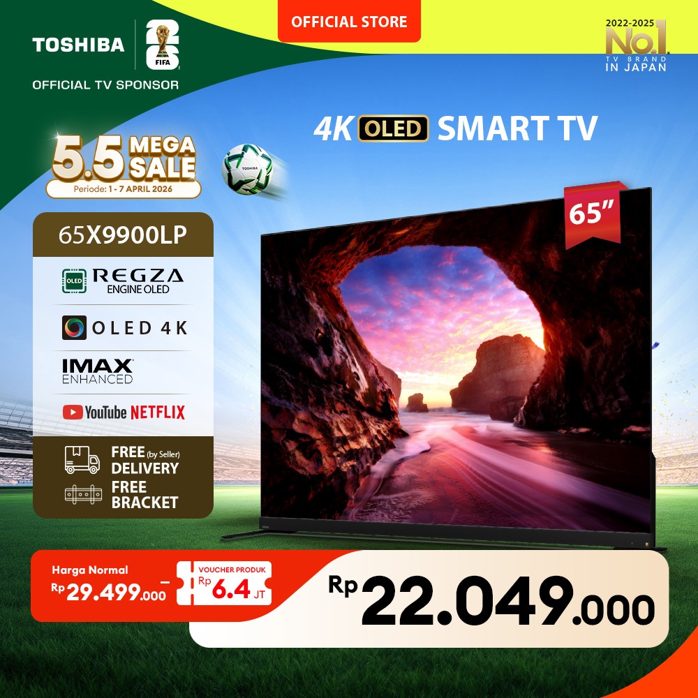 [4K OLED 120Hz] [FREE BRACKET] Toshiba TV 65" FLAGSHIP OLED 120Hz 4K UHD Smart TV - Dolby Vision IQ 