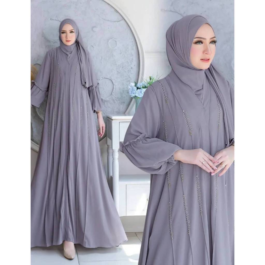 Gamis Wanita Elegan Busui Aylin Dress Bahan ceruty babydoll