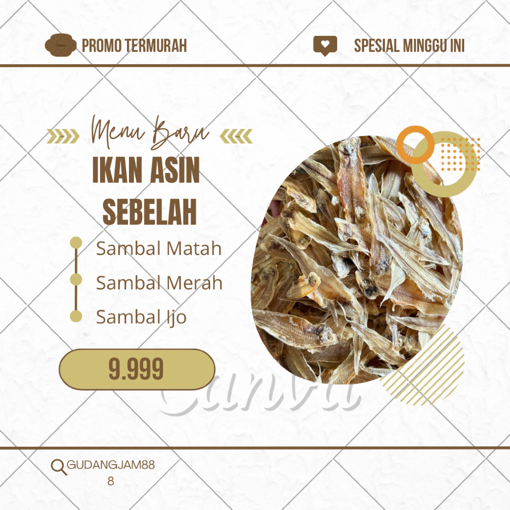 Ikan Asin Ikan Lidah / Sebelah Kecil Tipis Kerupuk (250 Gram)
