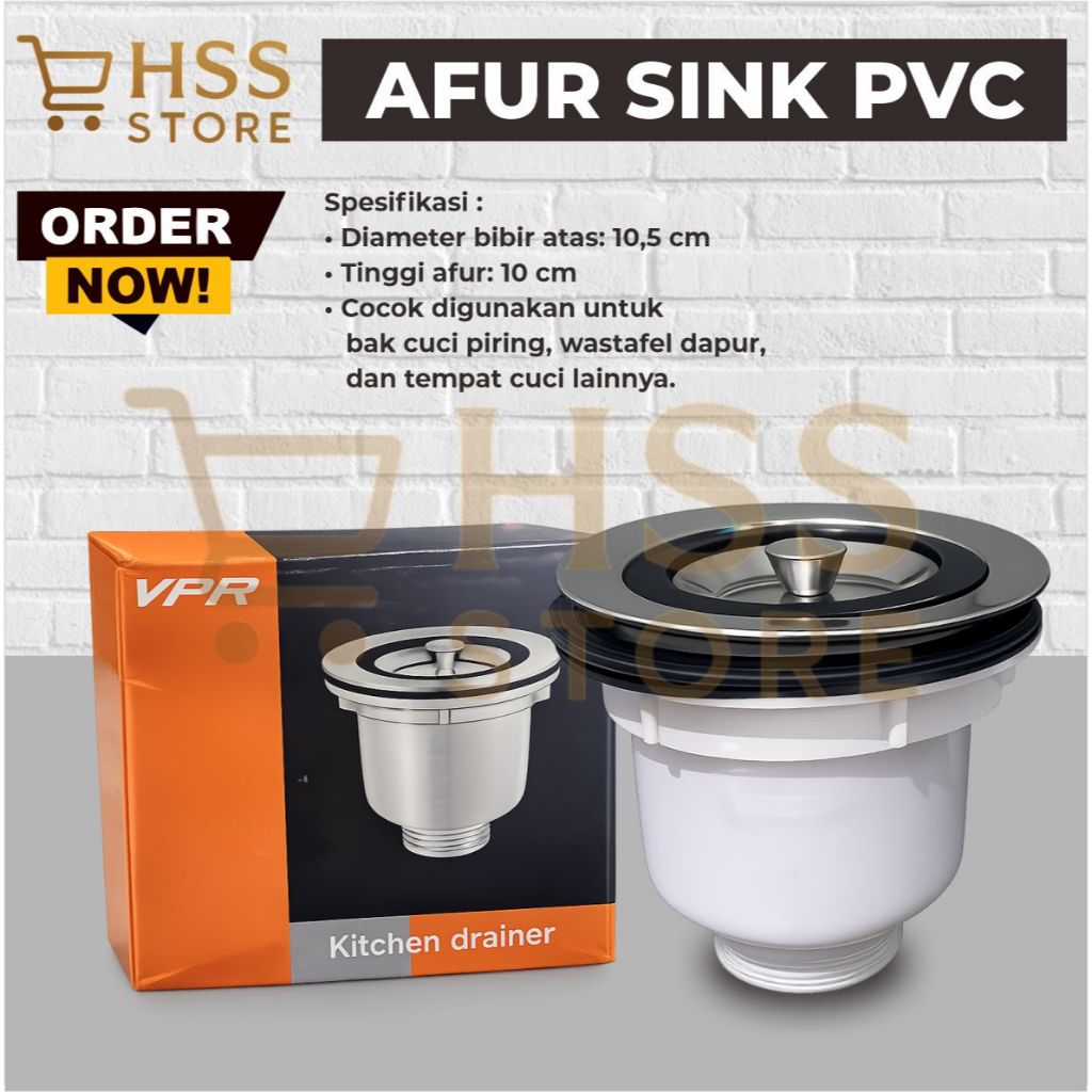 Afur Sink PVC VPR / VPR AFUR SINK / Saringan Bak Cuci Piring PVC / Saringan PVC Westafel Cuci Piring