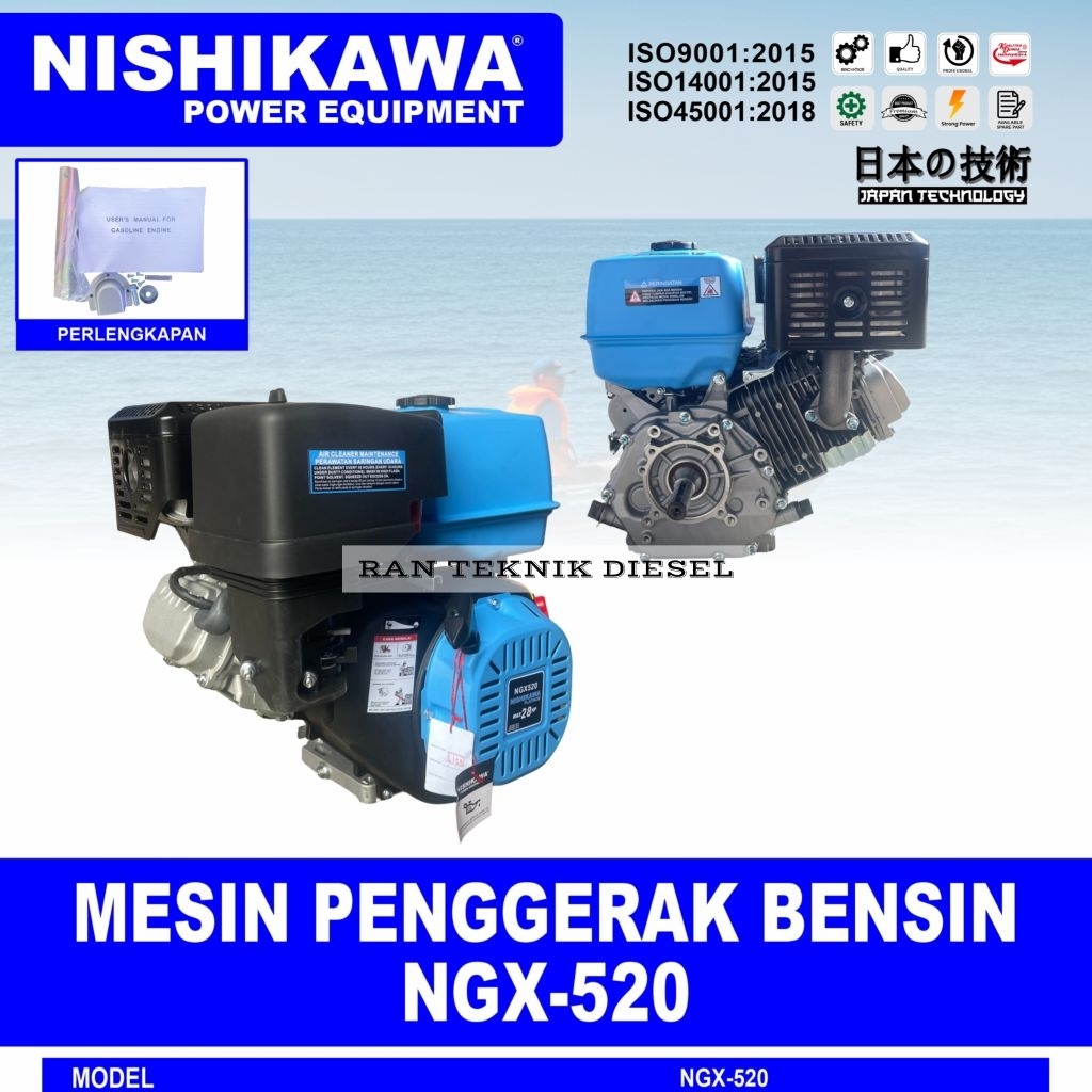 Mesin Penggerak Bensin NISHIKAWA NGX 520 / 28 HP