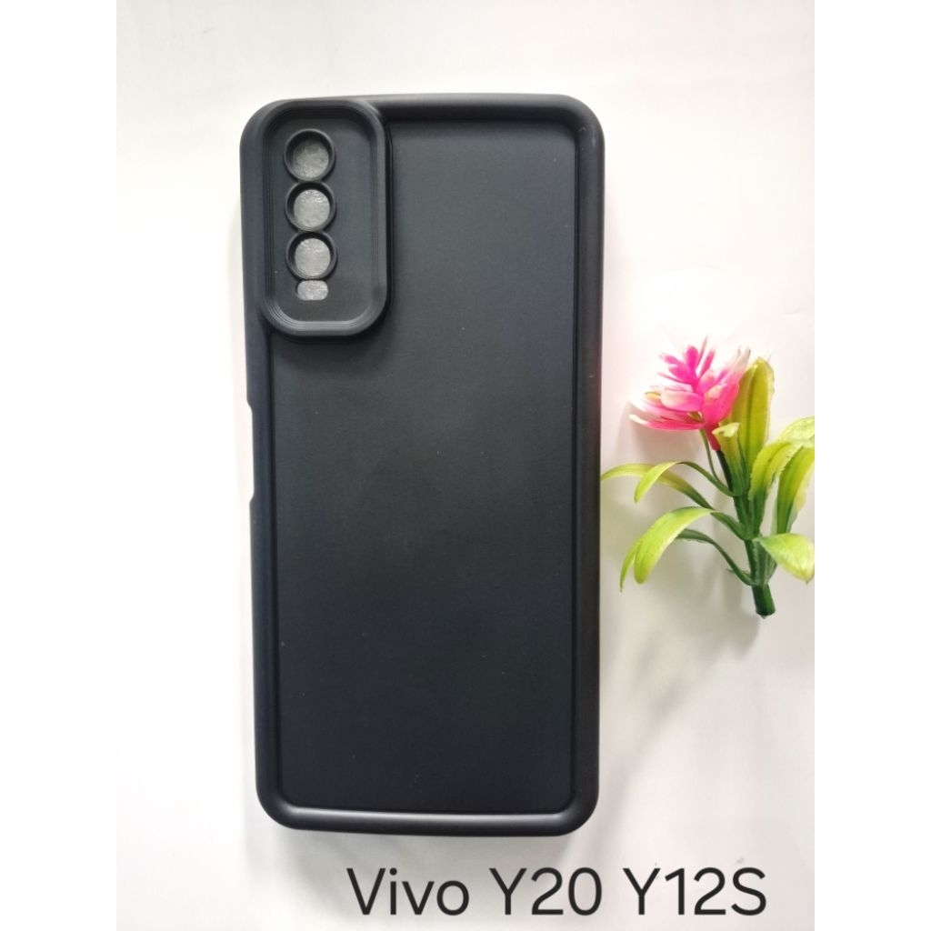 Case Hp Vivo Y20 Y12S Hitam