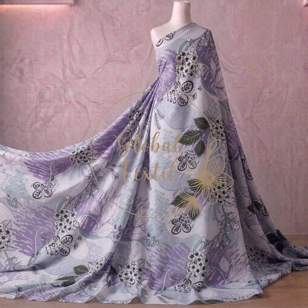 kain silk motif - kain maxmara silk luxury motif bunga premium - kain silk mewah - kain silk luxury 