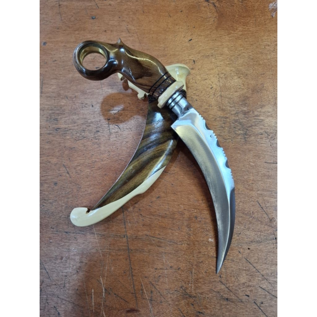 Kerambit Jumbo style kuku macan baja HSS