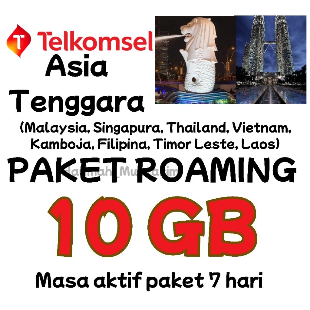 kuota Telkomsel Roaming Asia Tenggara | Roaming Malaysia | Roaming Singapura