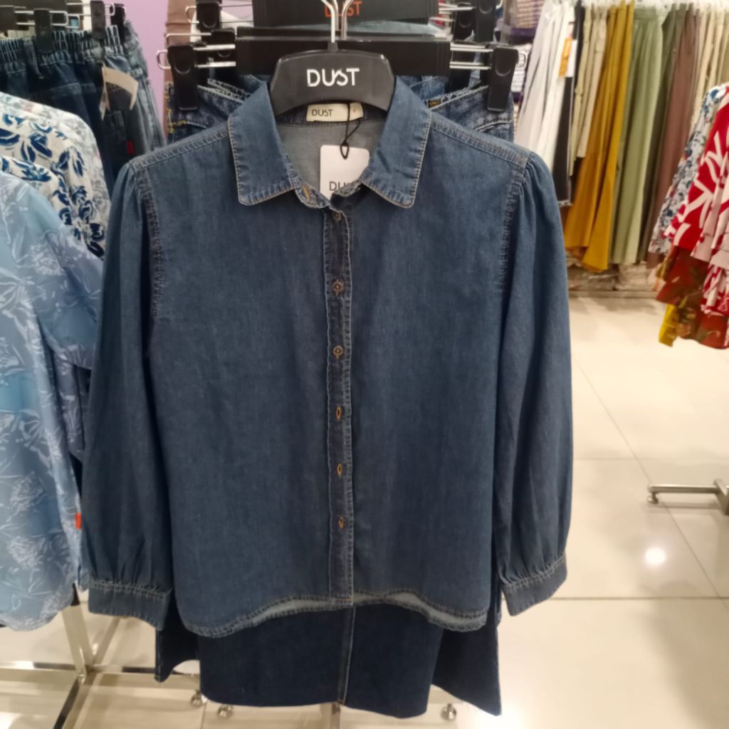 DUST KEMEJA CASUAL | BLOUSE DENIM WANITA | ORIGINAL