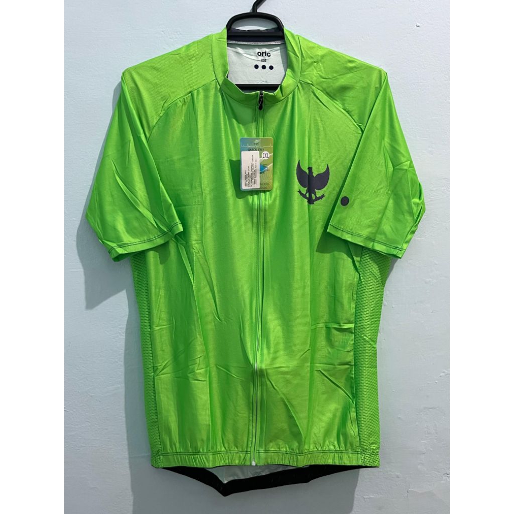 Jersey Sepeda Oric DRIO Green Fluo Logo Garuda
