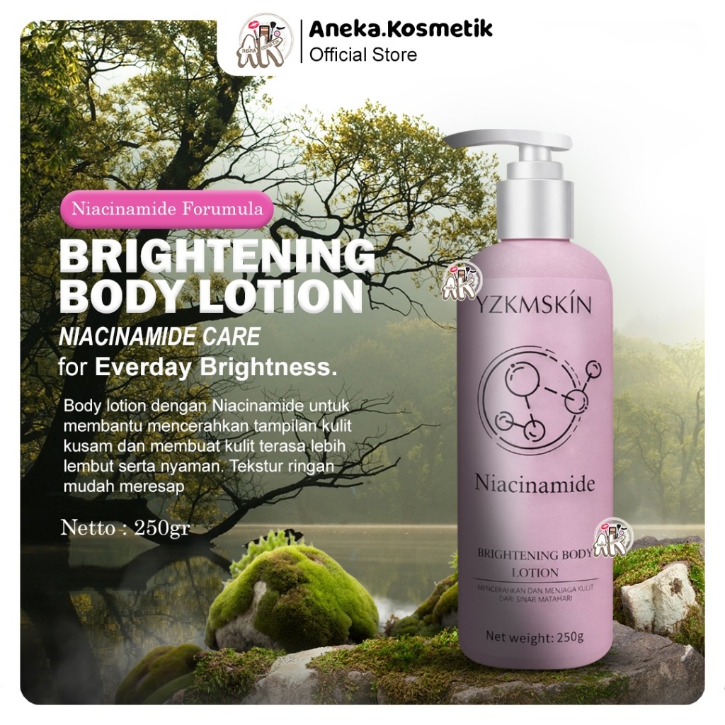 YZKMSKIN BODY LOTION BRIGHTENING / PELEMBAB KULIT 250GR