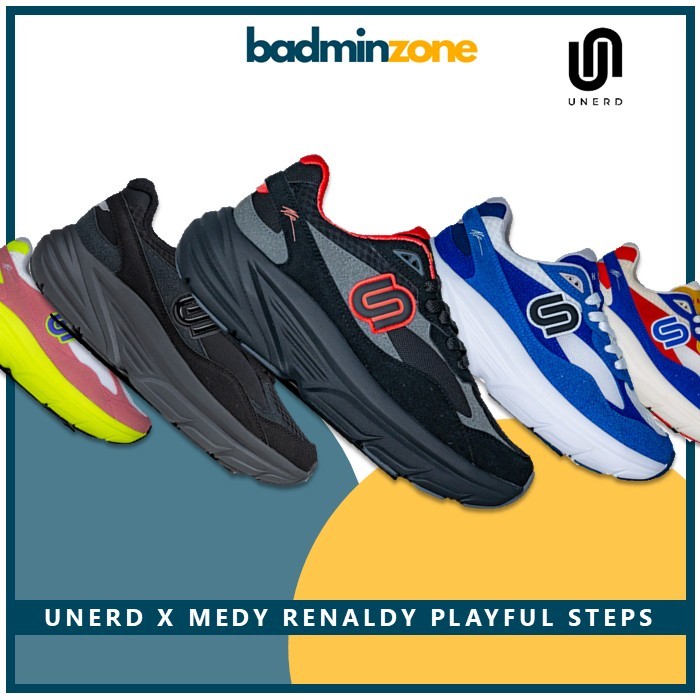 Sepatu Unerd x Medy Renaldy Playful Steps Sneakers Sepatu Unerd Kasual Pria Wanita Dewasa