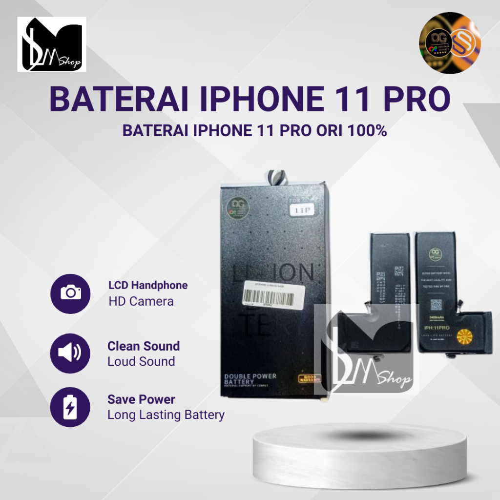 BATTERY | BATERAI | BATRE IPHONE 11 PRO ORI OG SUPER 100%