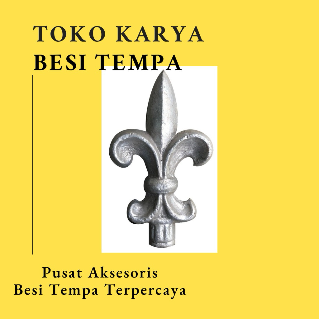 Ornamen Pagar Besi Tombak 31 / Ornamen Besi Tempa / Ornamen Pagar Besi dan Tralis / Aksesoris Besi T