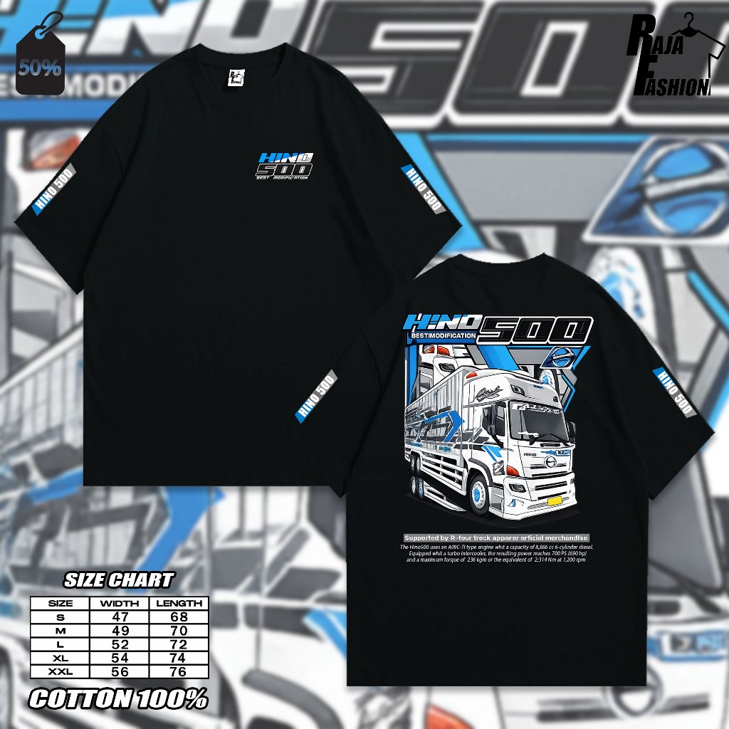 RFR069 - kaos truk hino 500/kaos truk terlaris/kaos truk terbaru