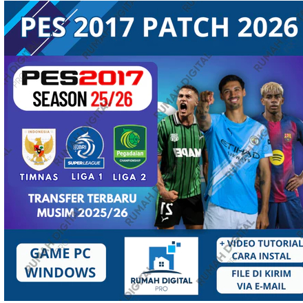 PES 2017 PATCH 2026 LIGA 1 BRI TIMNAS TERBARU SEASON 2026 - GAME PC OFFLINE