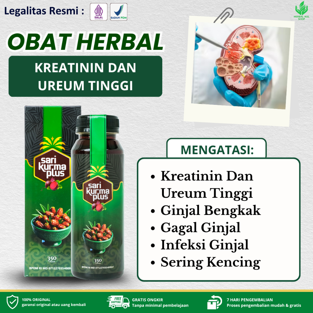 Madu Herbal Obat Penurun Kreatinin Dan Ureum Tinggi, Atasi Ginjal Bengkak, Gagal Ginjal, Infeksi Gin