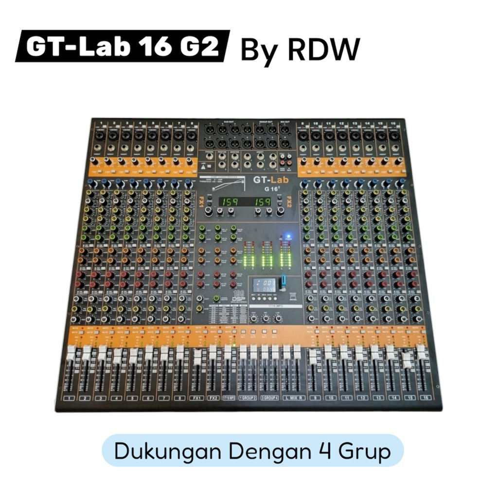 Mixer Audio GT-Lab16 G2 New By RDW Mixer 16 channel