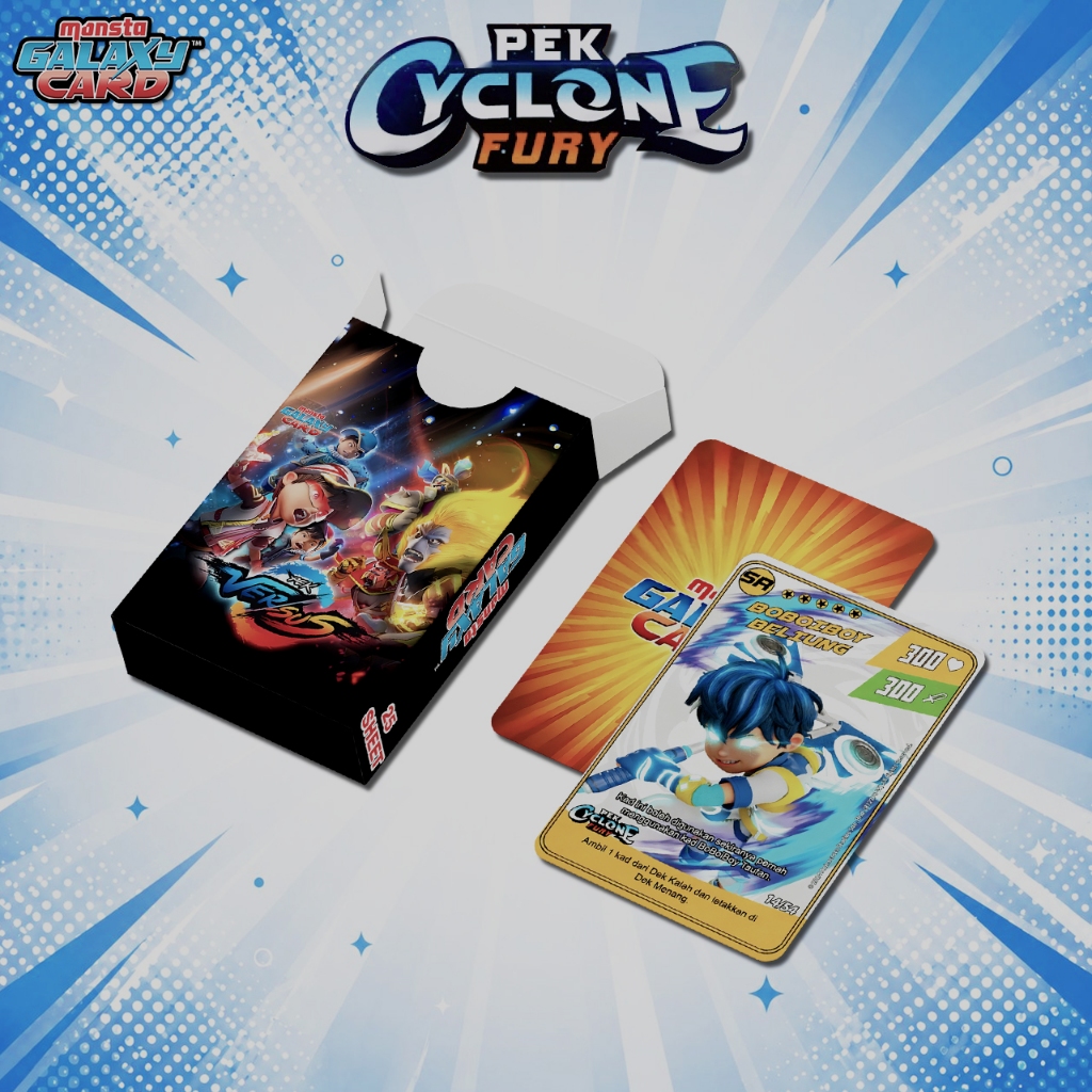 BOBOIBOY MONSTA GALAXY CARD PEK CYCLONE FURY UNOFFICIAL
