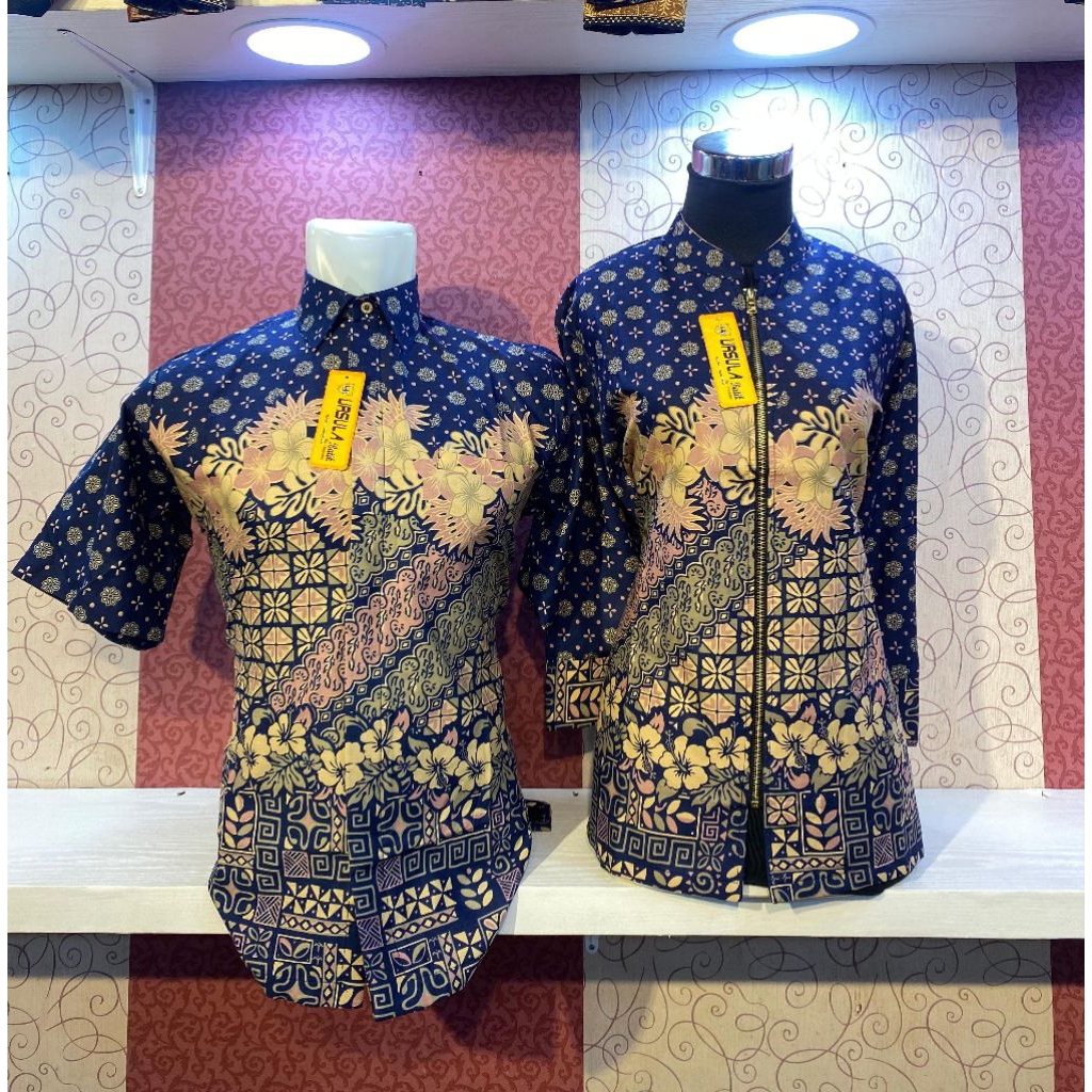 URSULA BATIK - Batik Couple Kekinian Bahan Katun Premium Berkualitas - Blouse Batik Wanita Resleting
