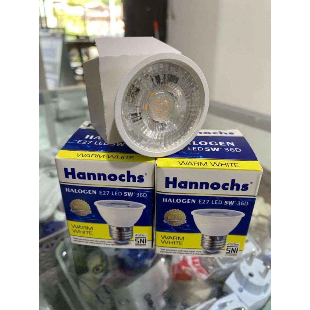 Lampu Sorot LED E27 MR16 Hannochs 5W - Hemat Energi, CRI Tinggi, Tahan Lama