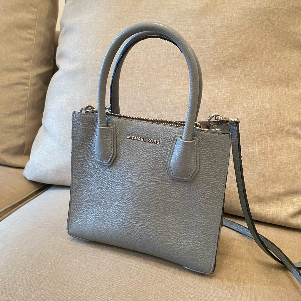 Preloved Tas Sling MK Michael Kors Mercer Medium Grey - Slingbag Abu-Abu
