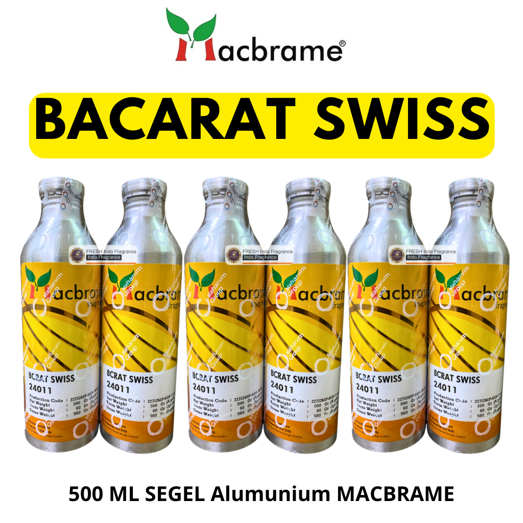 Bibit Parfum MACBRAME - BACCARAT SWISS 500 ML SEGEL Alumunium