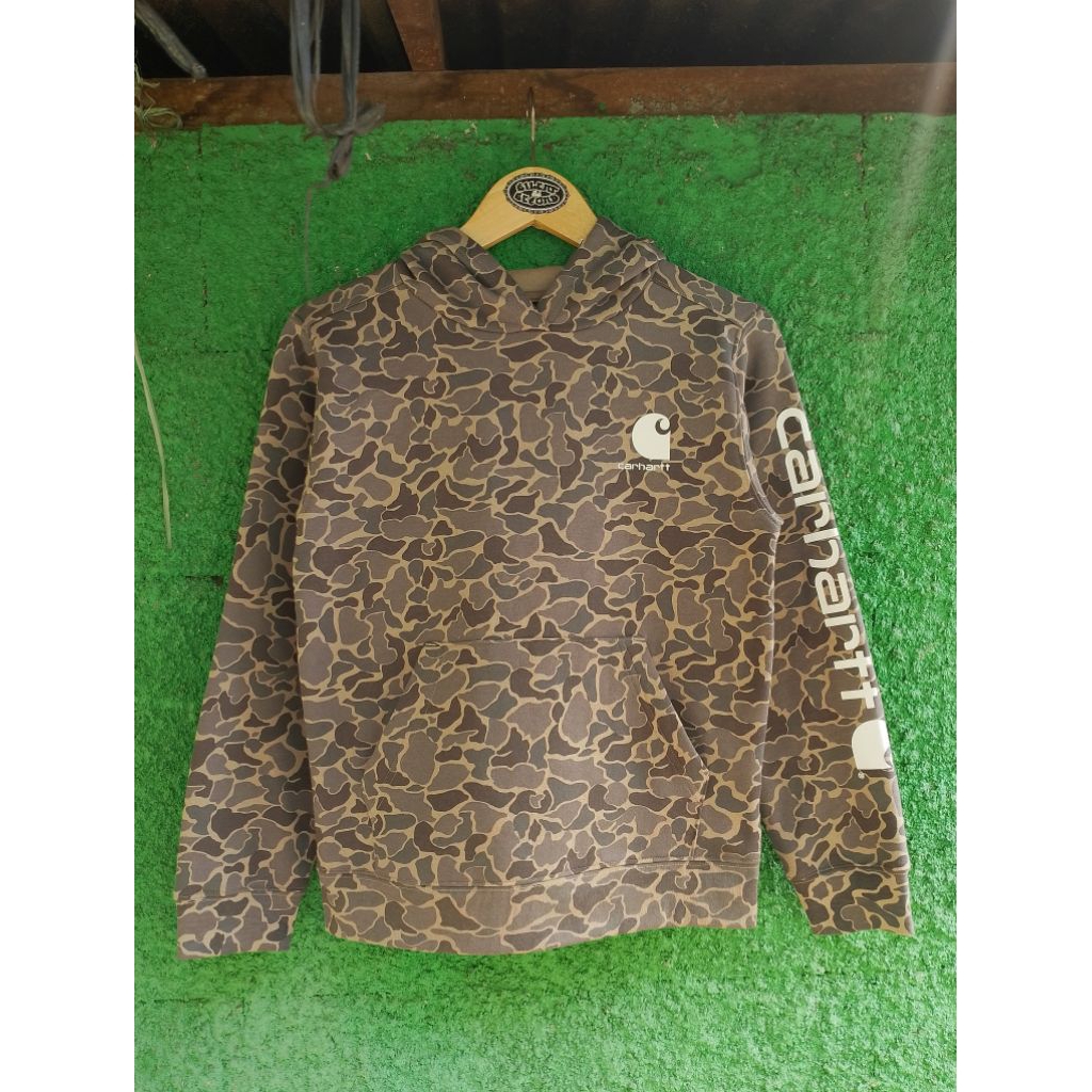 CARHARTT HOODIE CAMO SPELL OUT