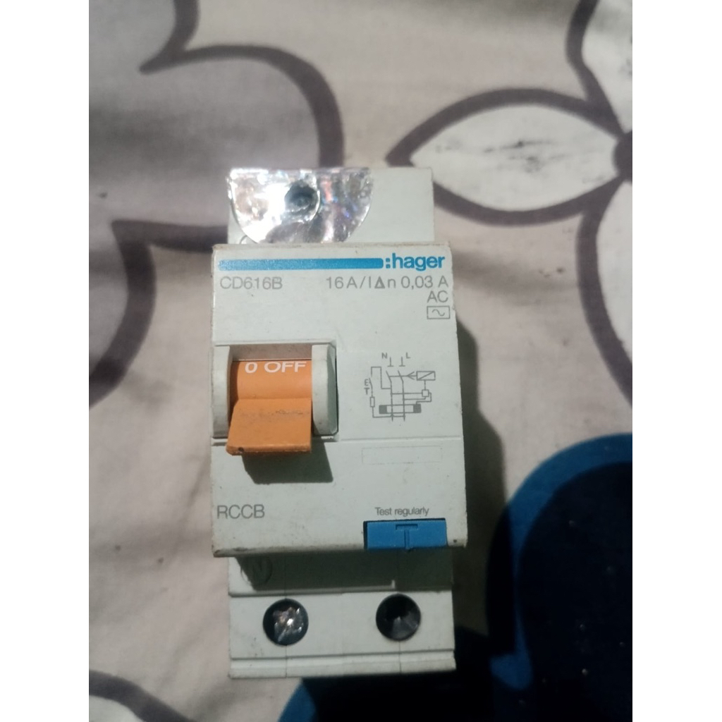 hager rccb cd616b 2p 16a 30ma type ac second