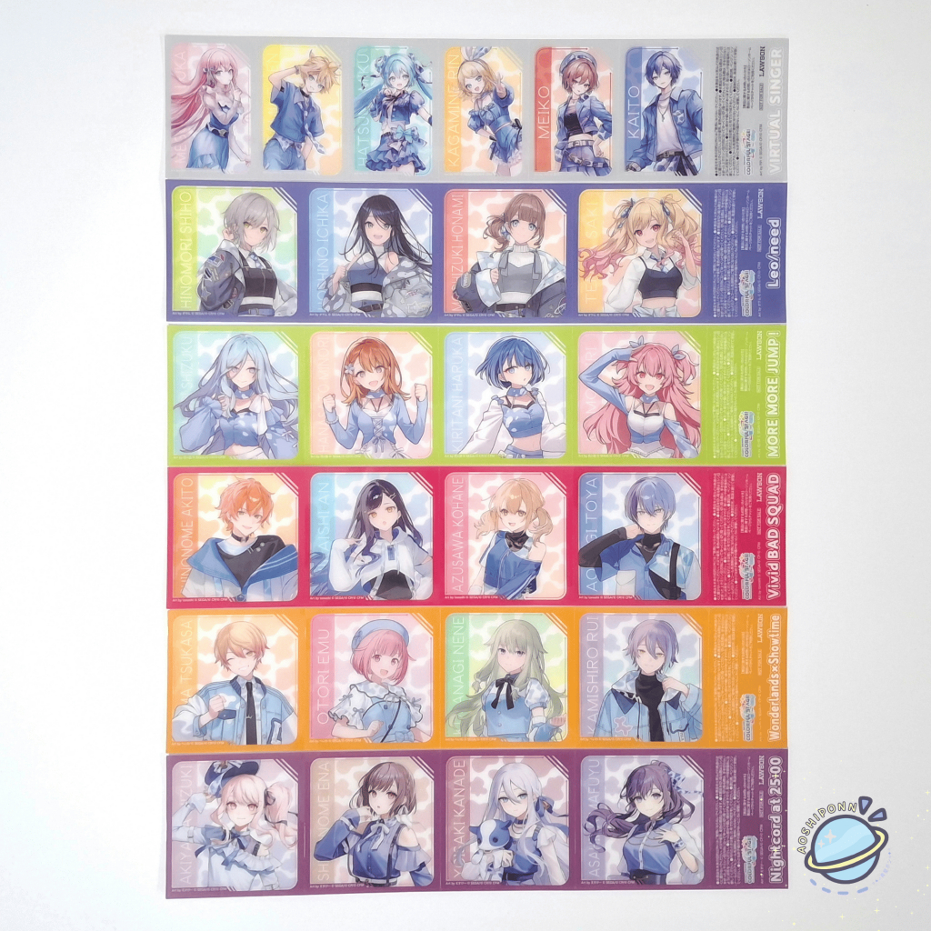 Project Sekai Official Lawson Clear Sheet Card 2026