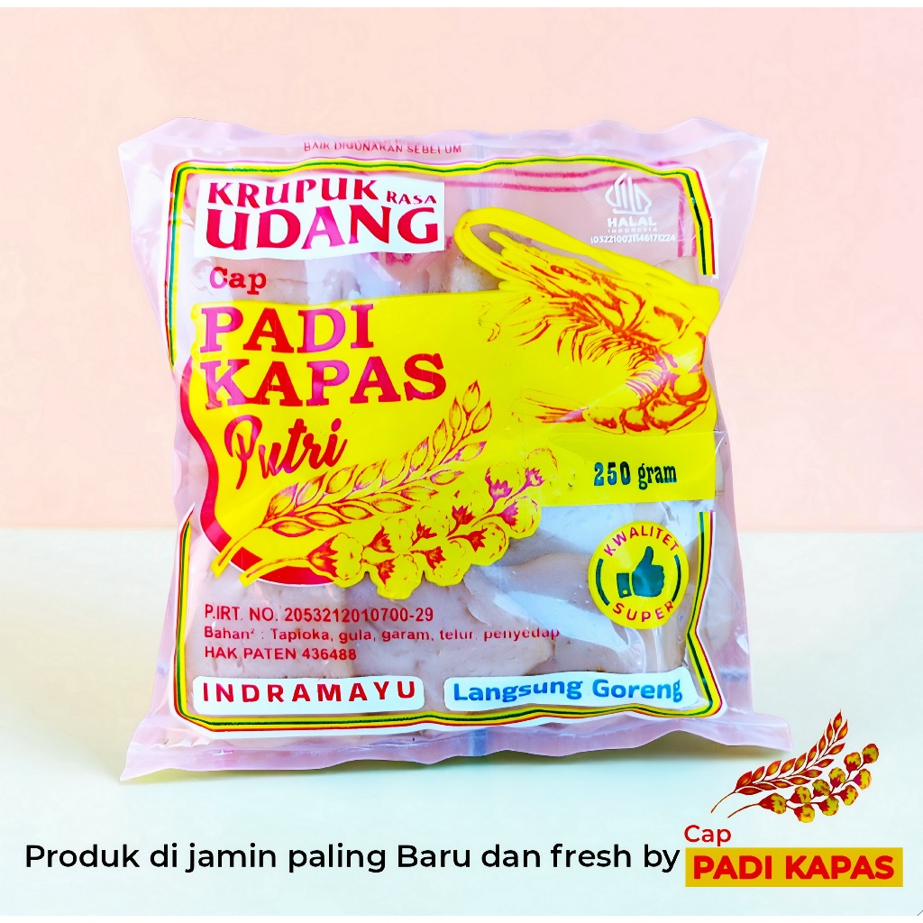 Kerupuk Udang PADI KAPAS Putri Sedang Original Asli Langsung Pabrik Indramayu Cirebon