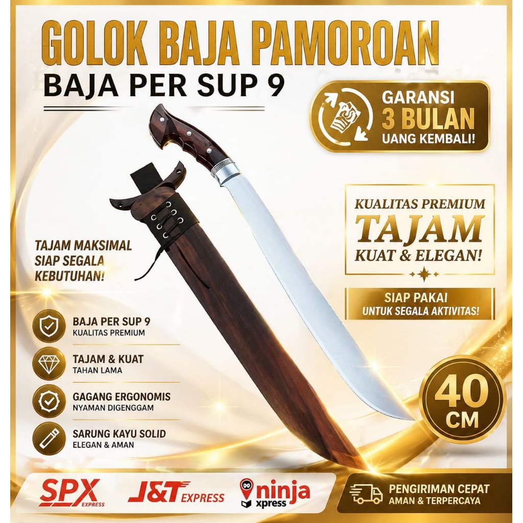 GoLok pamoroan Sonokeling Dengan Bahan Baja PerAsli