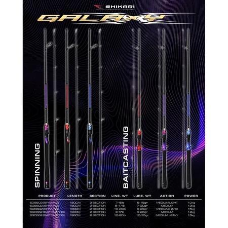 Joran pancing shikari GALAXY solid carbon 180cm BC (bait casting) & SP Spinning