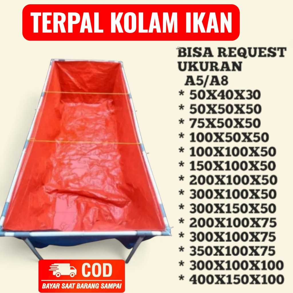 KOLAM TERPAL IKAN LELE NILA GURAME TEBAL BUDIDAYA PRAKTIS MURAH