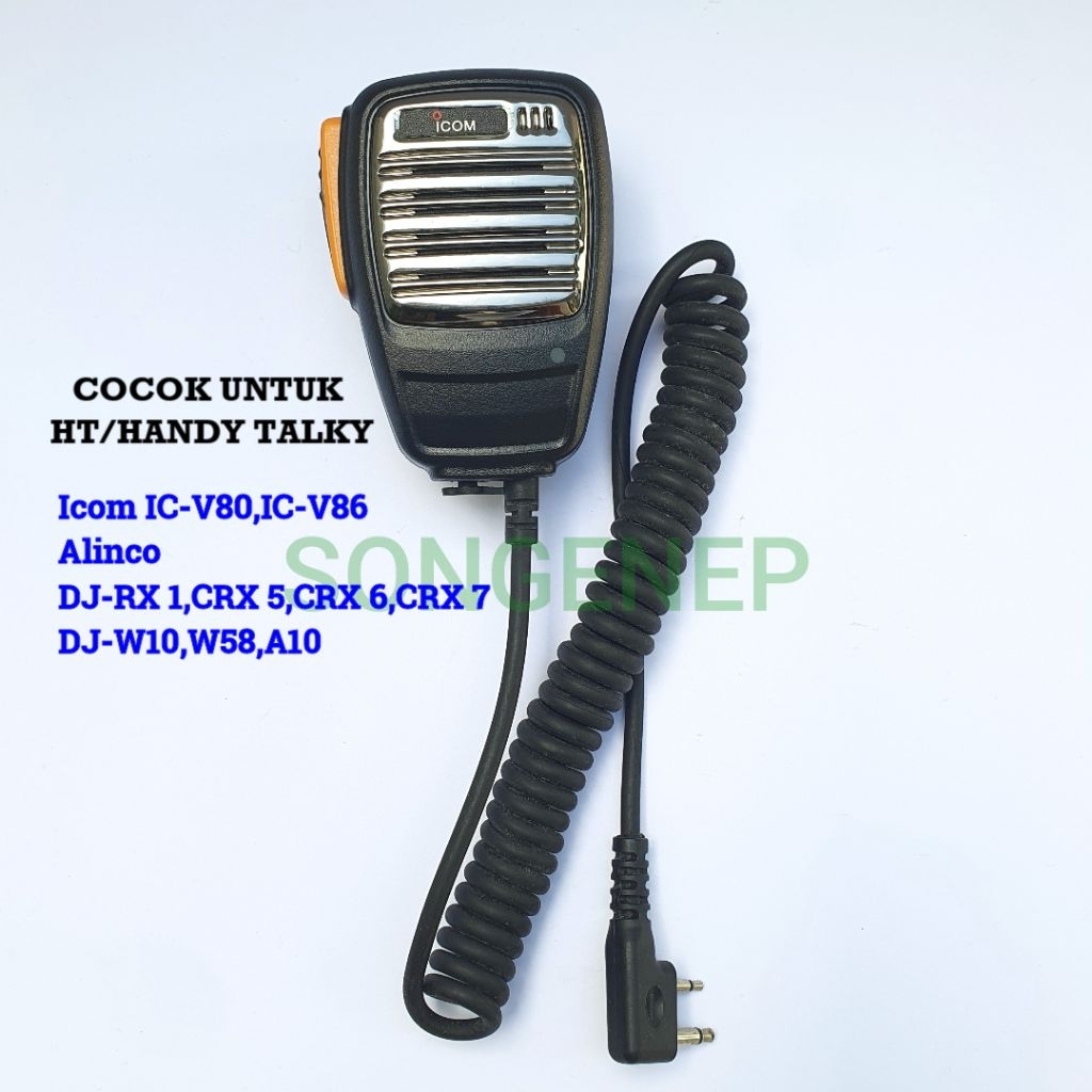 EXSTRAMIC EARPHONE CHROME RADIO HT ICOM ALINCO