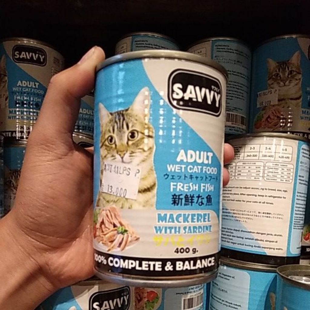 SAVVY ADULT WET CAT FOOD MACKEREL WITH SARDINE