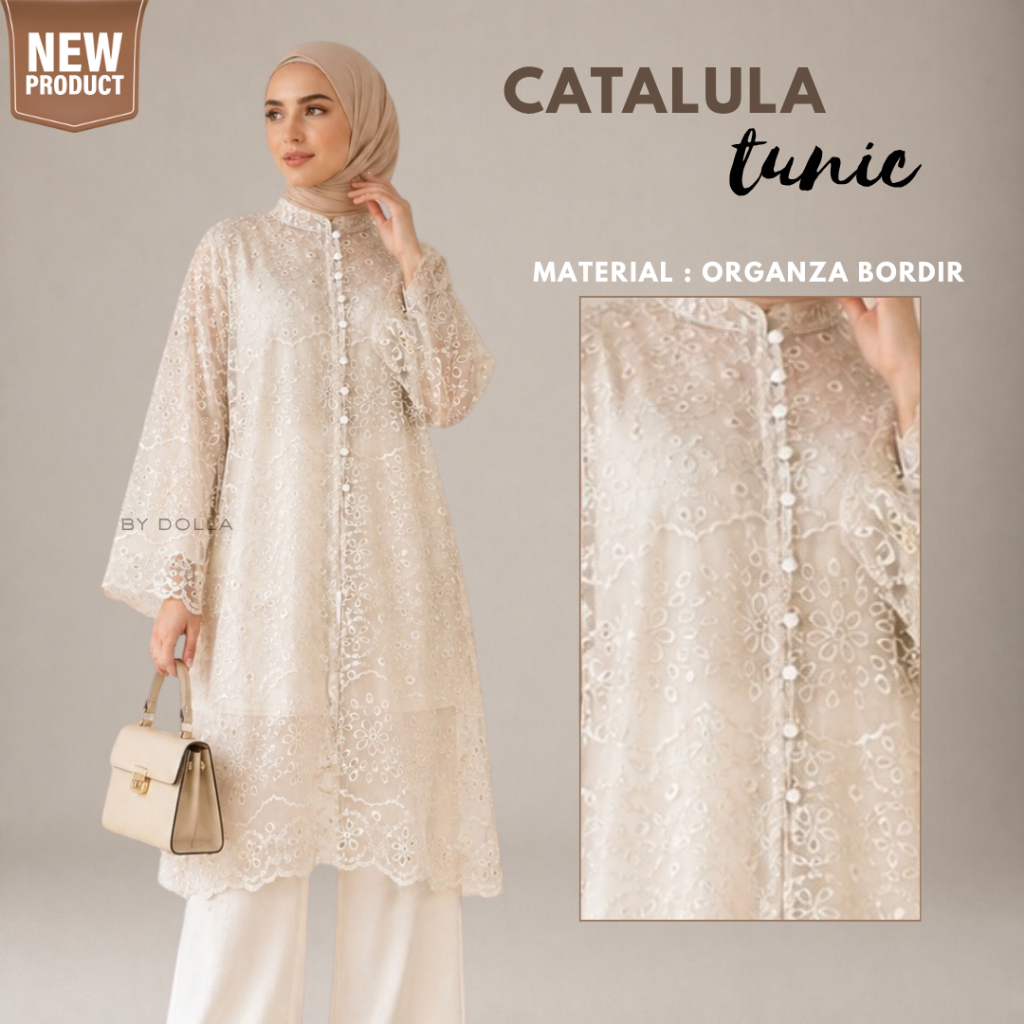 By Dolla - Catalula Tunic - Baju Tunik Wanita Muslim - Mewah Elegan