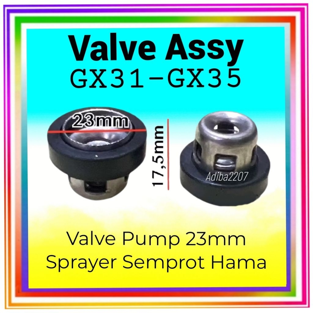 Valve assy 23mm klep air pompa TU26 inlet outlet mesin sprayer semprot hama 2 tak 4 tak TU 26 777 83