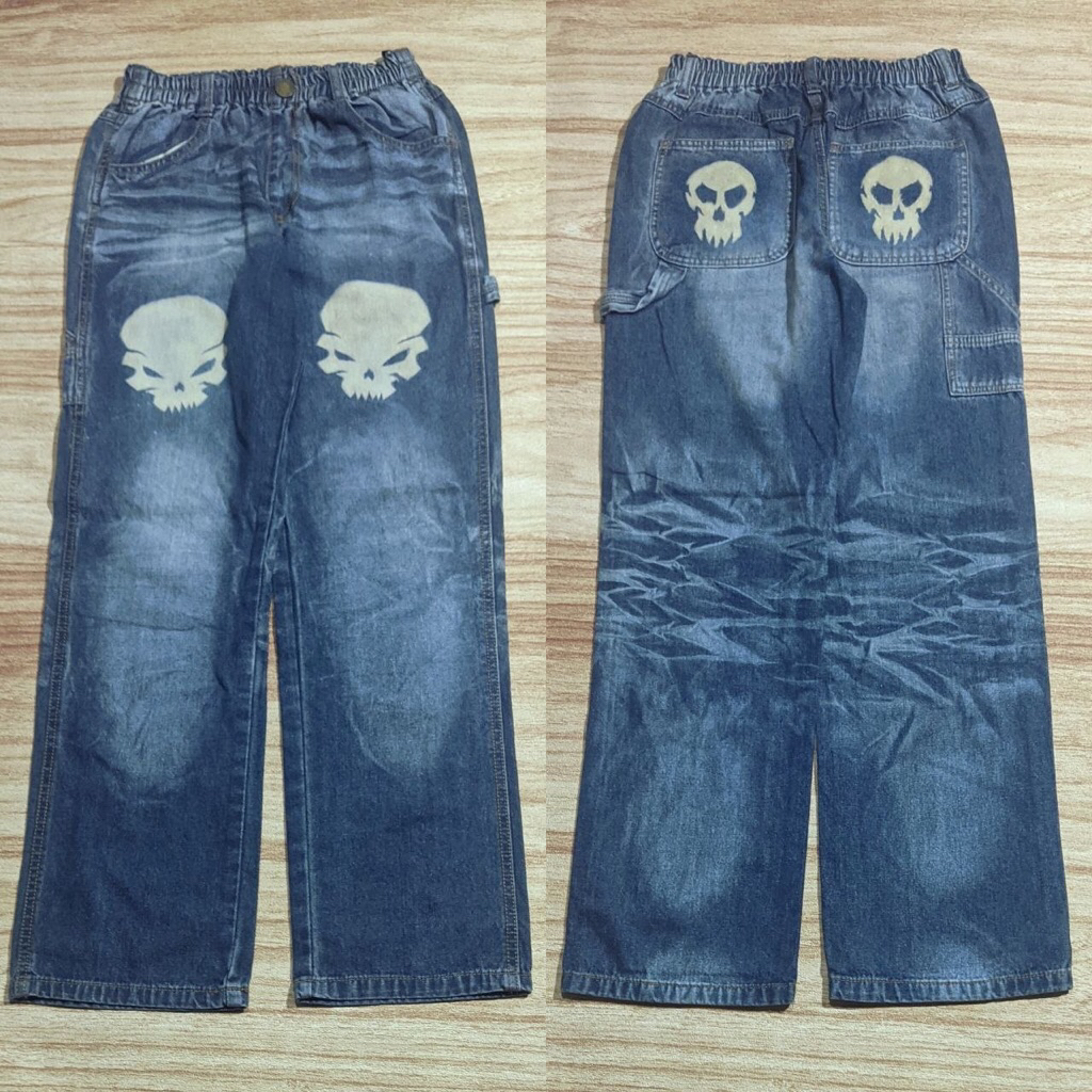 Size 27-28 Celana Panjang Longpants Jeans Carpenter Sirmione Blue Washed Fading Regular fit Second P