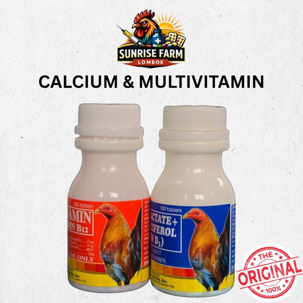 calcium dan multivitan ayam import filipin / kalsium ayam / multivitamin ayam / vitamin ayam