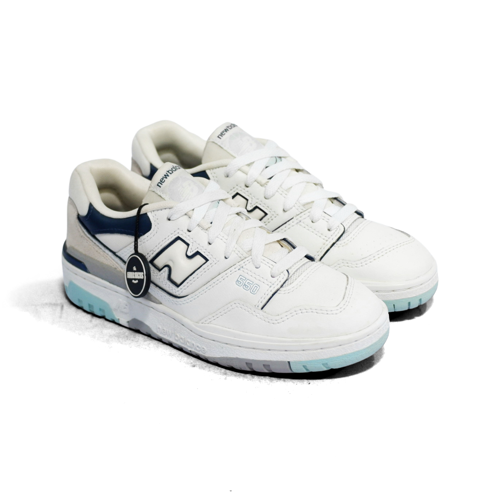 New Balance Lifestyle Shoes 550 White Navy Blue Marina GS GSB550WA - 100% ORIGINAL