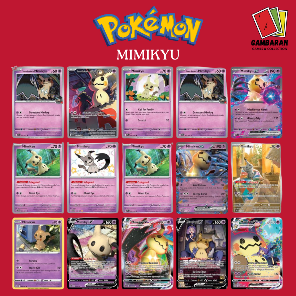 Mimikyu SV2P SV4a MA3 MA2 SV10s Kartu Pokemon Indonesia TCG