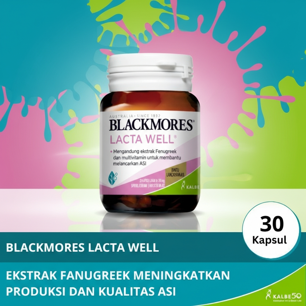 BLACKMORES Lacta Well SoftGel 30 60 Meningkatkan ASI Fenugreek Vitamin B D3 Ibu Menyusui