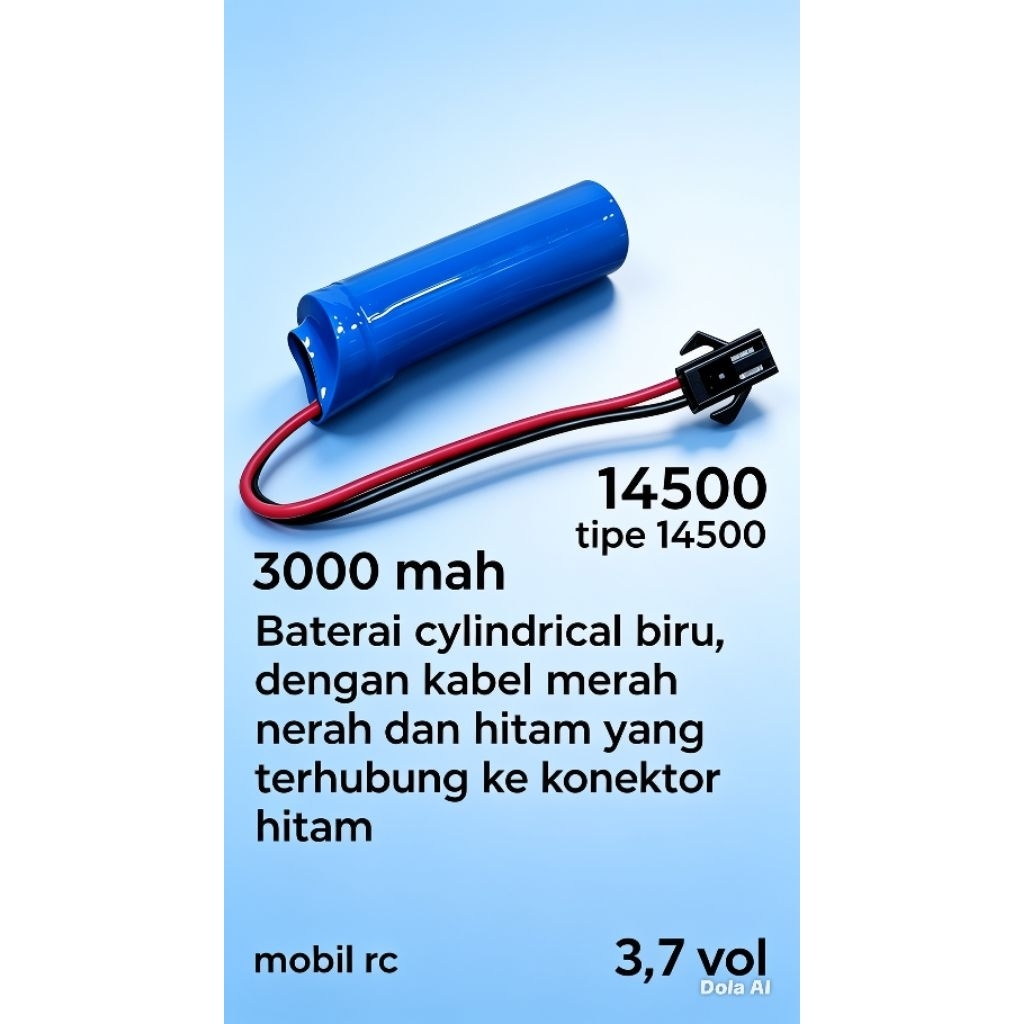 BATRE MOBIL RC TIPE 14500 3000MAH 3,7VOL