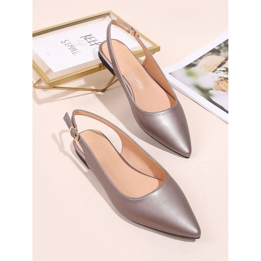 Sandal Flat Shoes Wanita Tali belakang