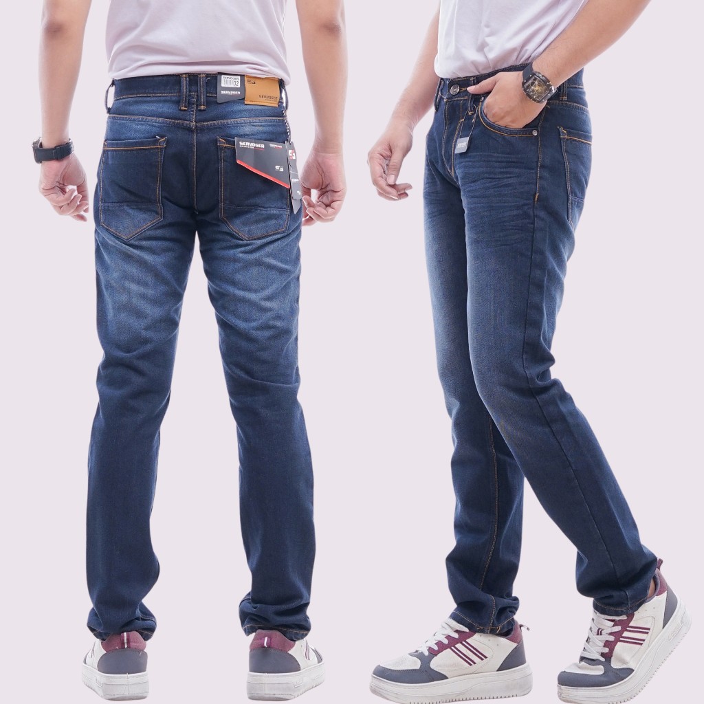 Celana Jeans Pria Panjang Reguler Fit Tidak Melar