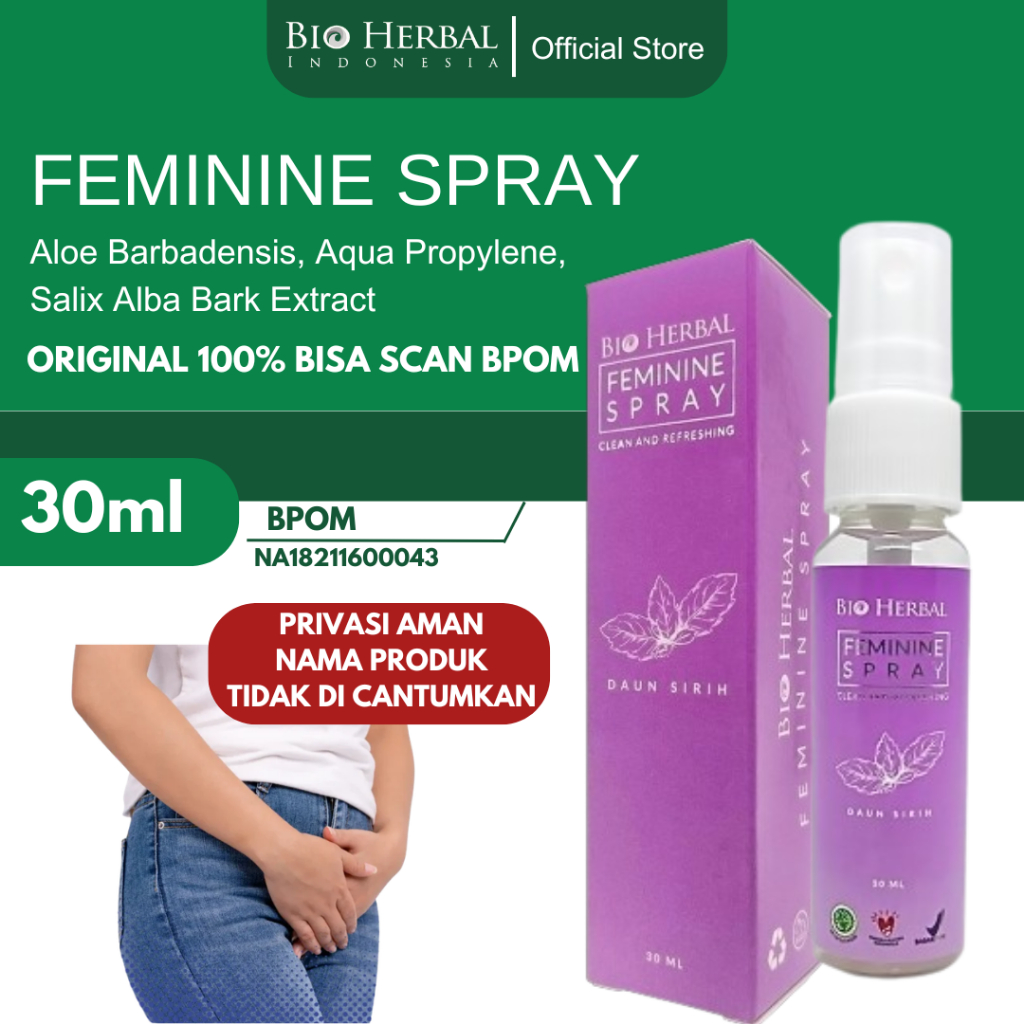BIO HERBAL FEMININE SPRAY Pengharum Miss V Original Perapat Miss V Spray Virgin Perawatan Kewanitaan