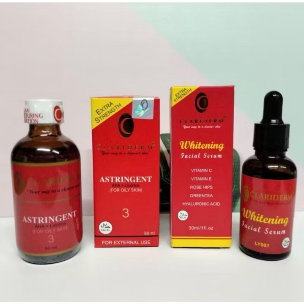 paket toner clariderm ORI + serum clariderm 30ml
