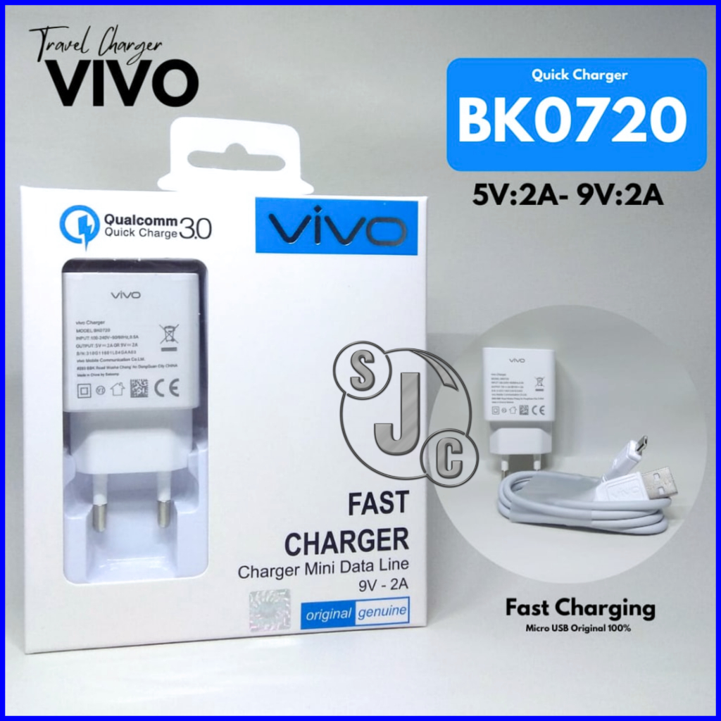 Charger Vivo Y11 Pro Vivo Y17 ORIGINAL 100% Fast Charging Micro USB